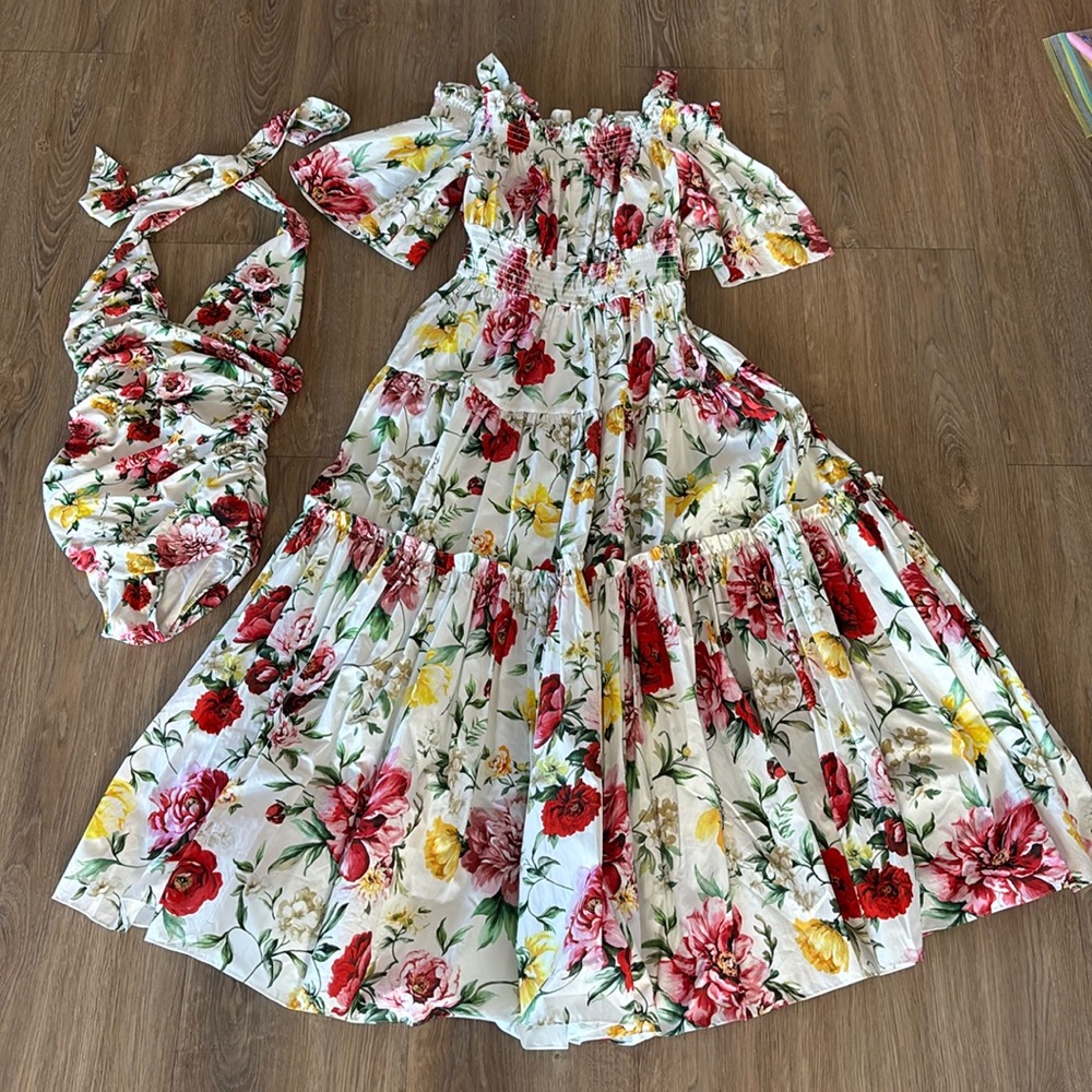 Dolce Gabbana cotton dress optional matching swimsuit